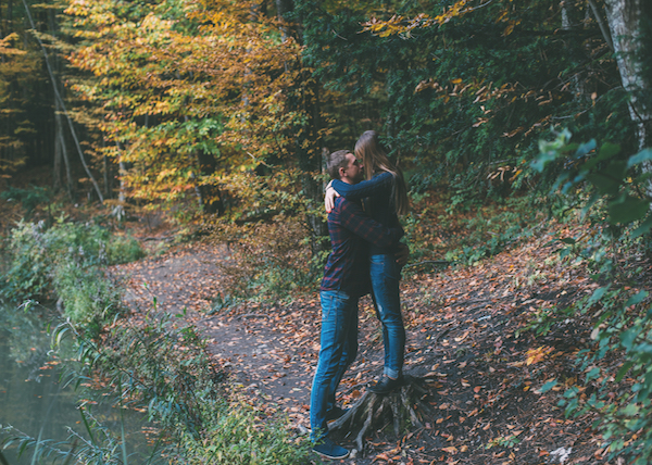 love, couple, nature, woods, hug, kiss, intimacy, wandering, adventure ...